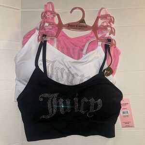 Juicy Couture Rhinestone Bralette Set so super pretty size large